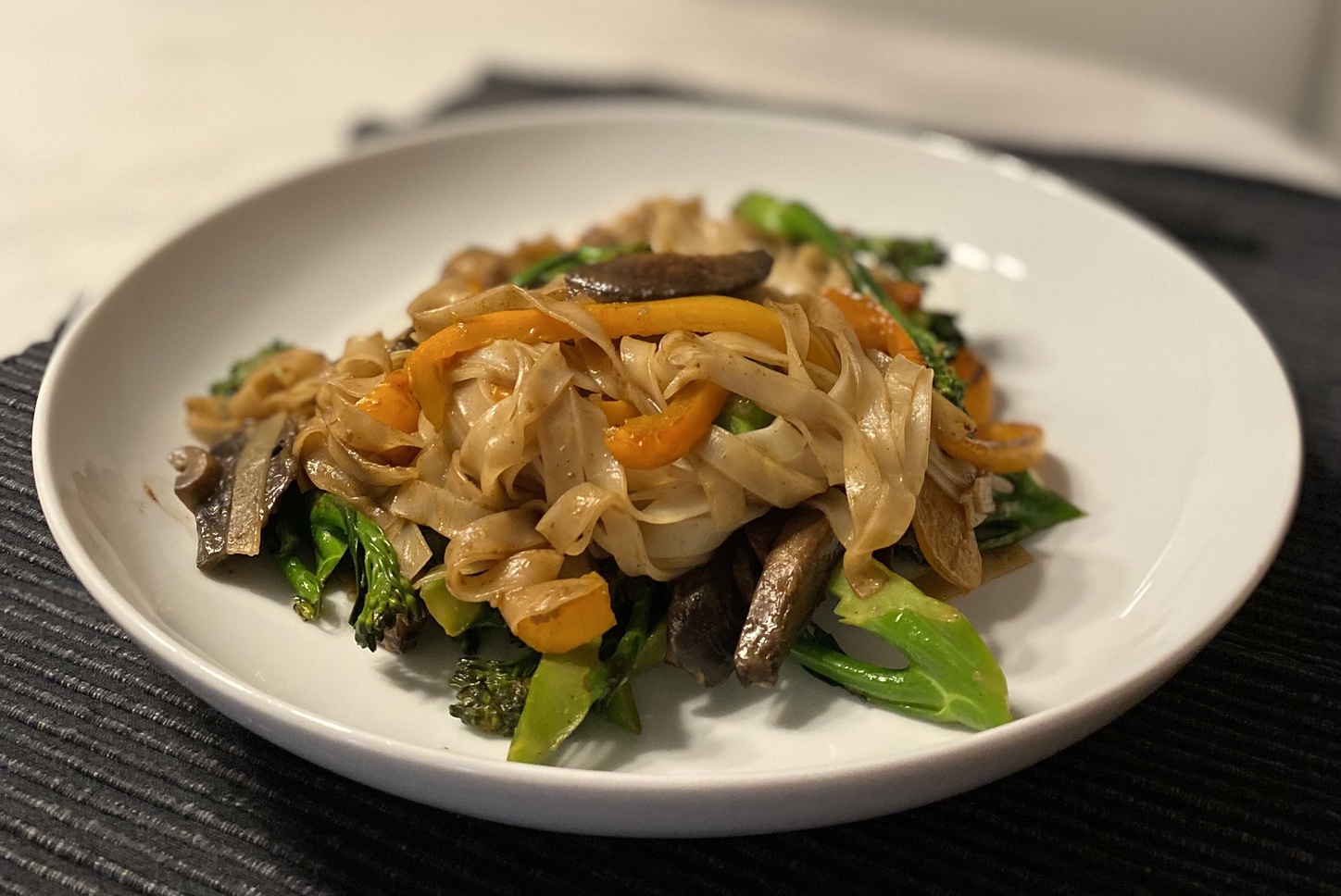 Almond butter noodle stir fry