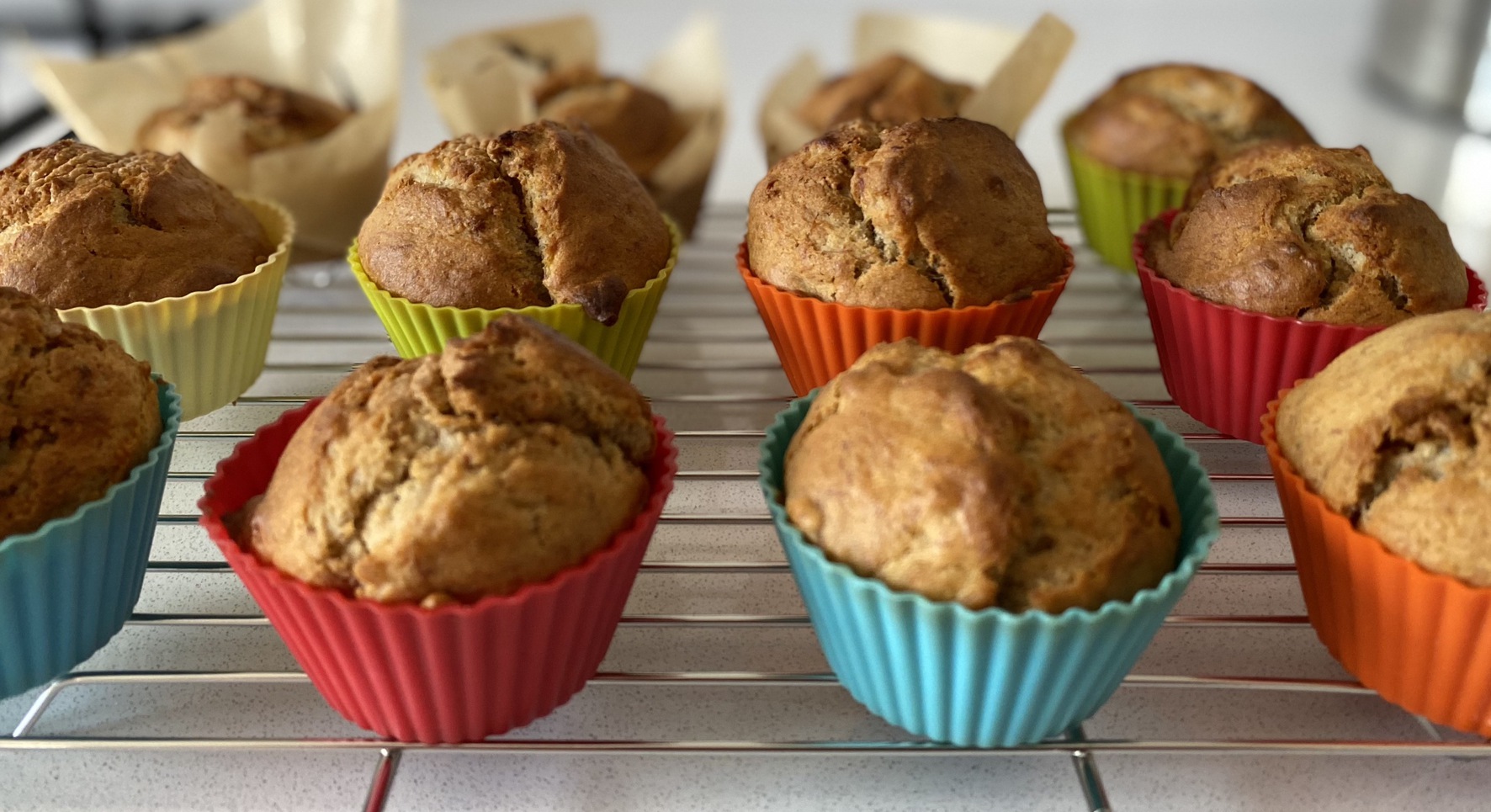 Banana peanut butter muffins