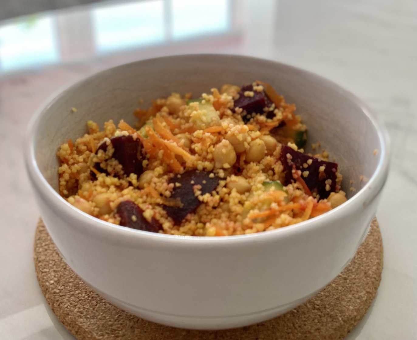 Beetroot and carrot couscous salad