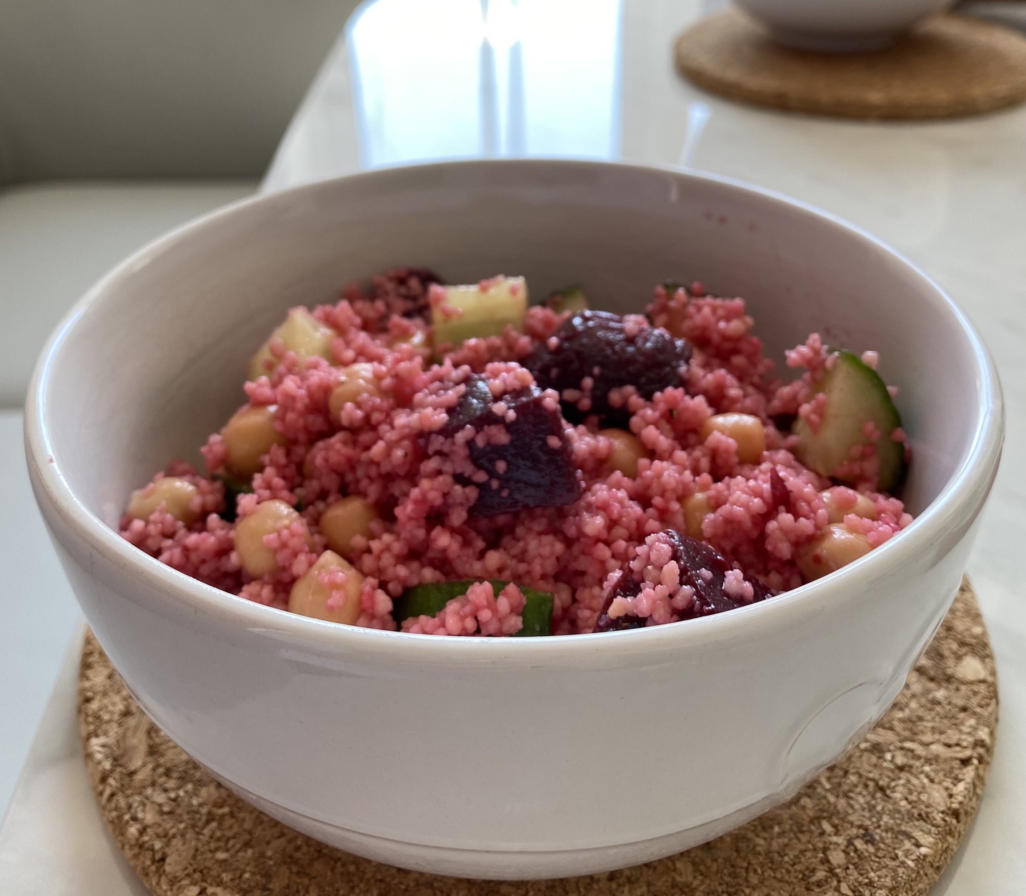 Beetroot couscous salad