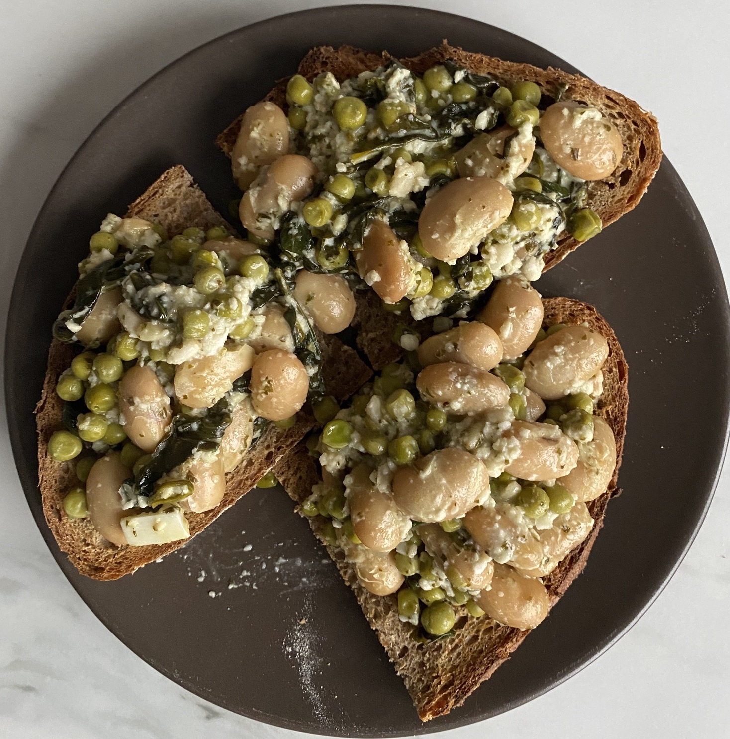 Butter beans with green pesto