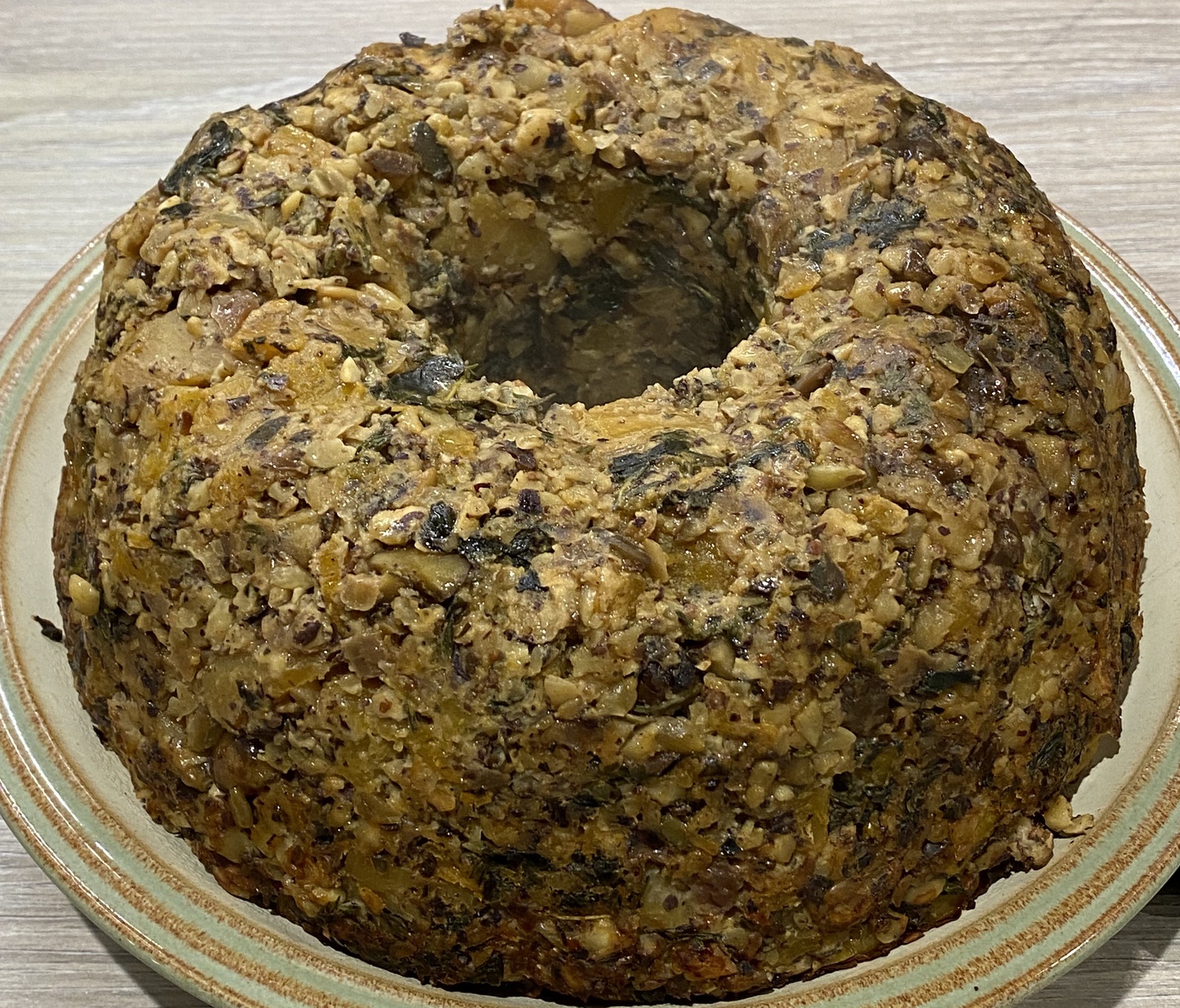 Butternut squash nut roast wreath