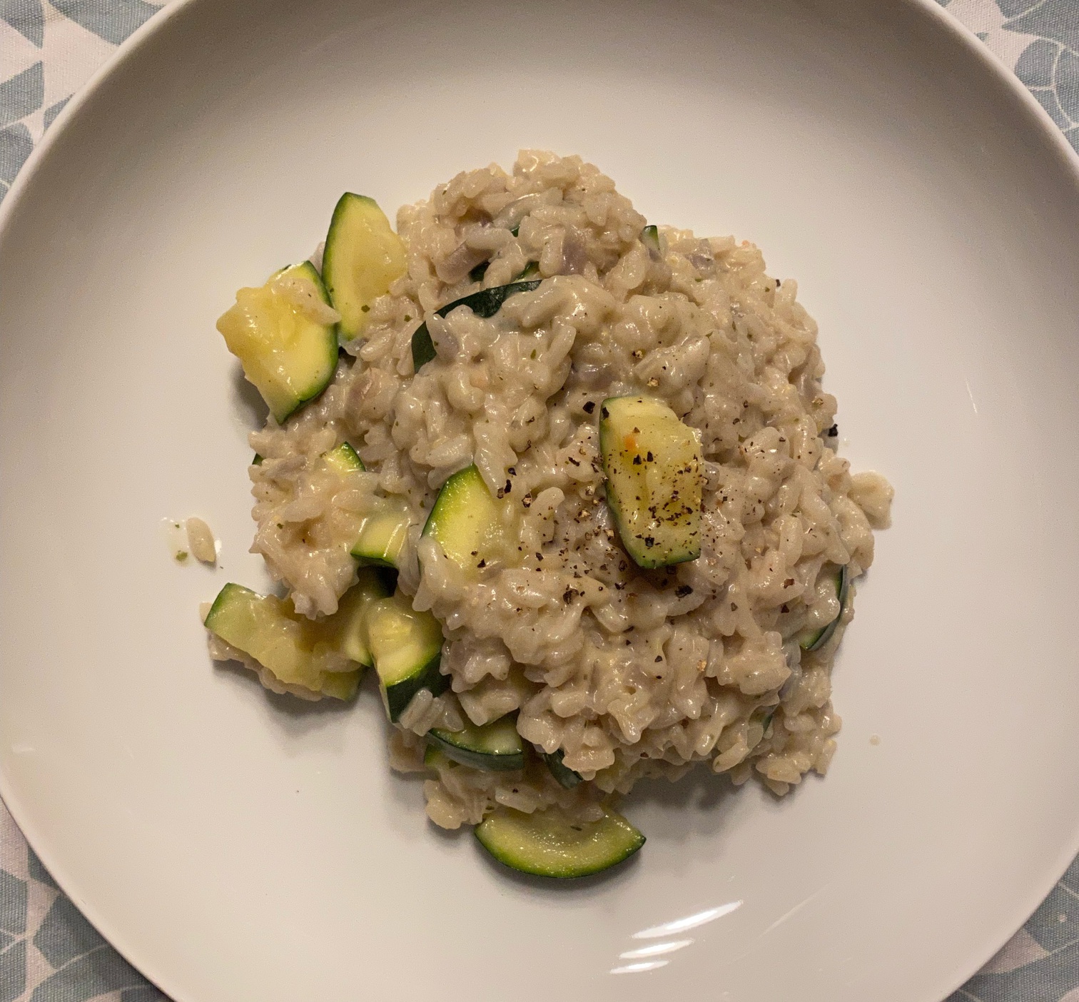 Courgette risotto