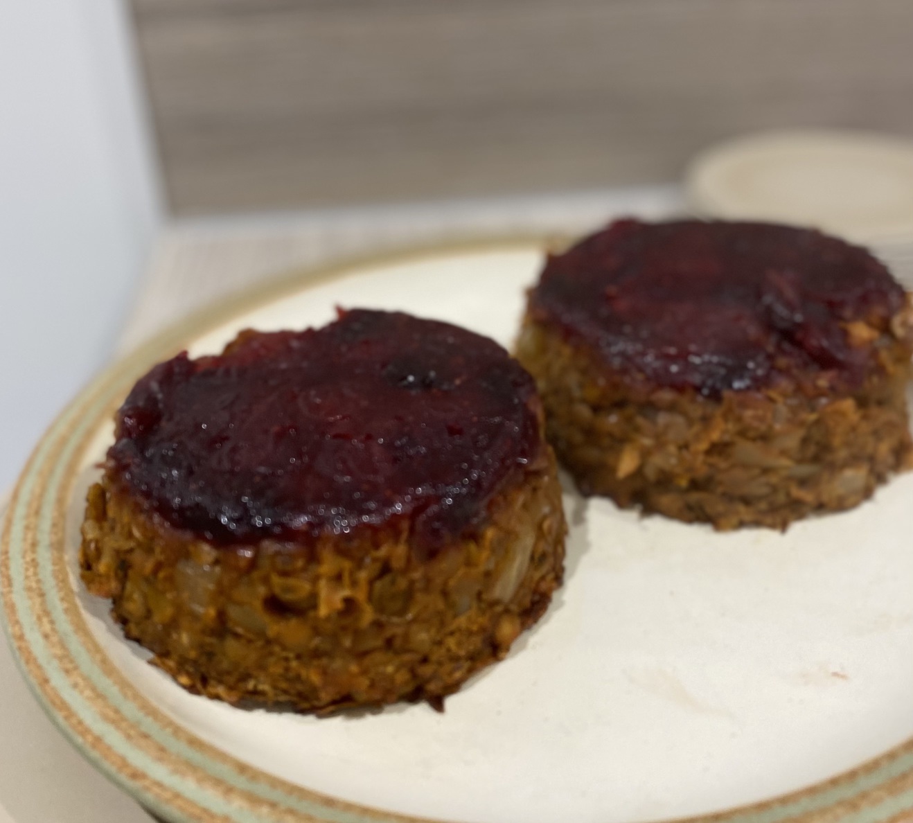 Cranberry and lentil bake