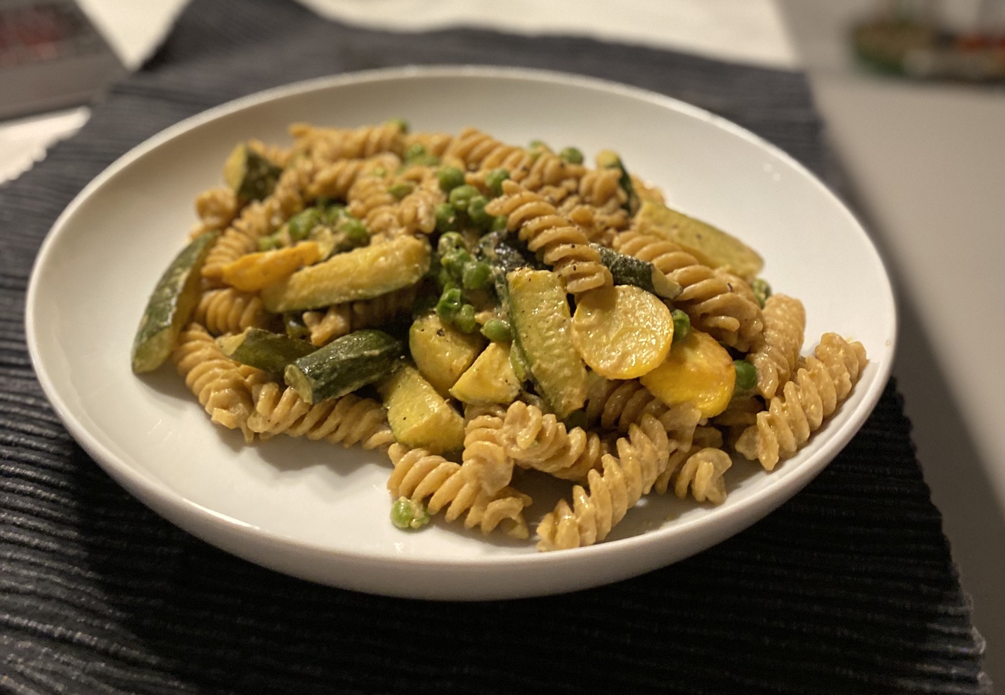 Creamy courgette pasta