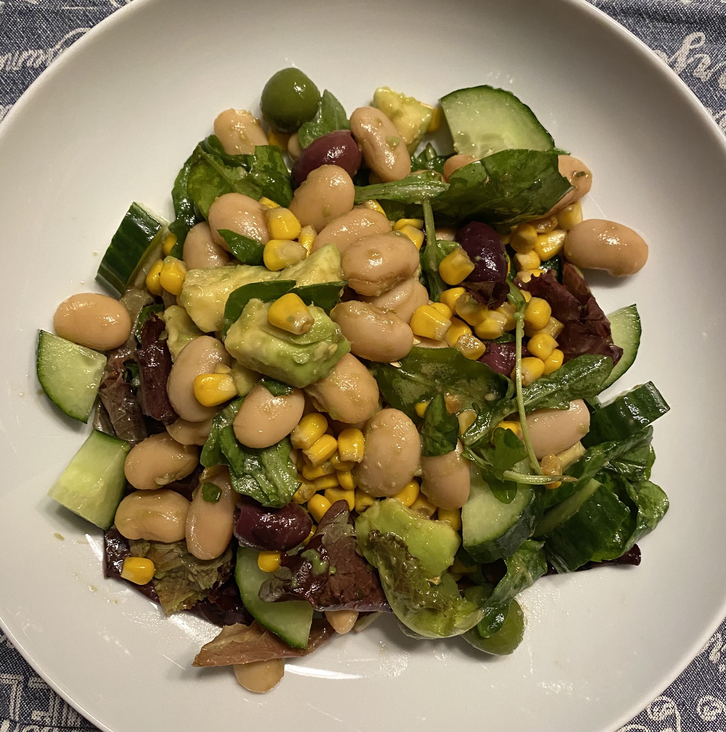 Italian bean and olive salad