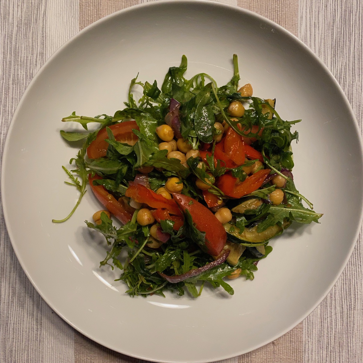 Mediterranean roasted vegetable salad