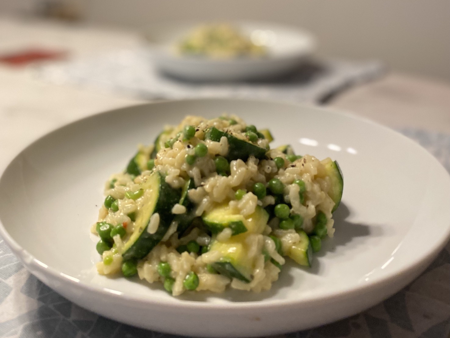 Simple green risotto