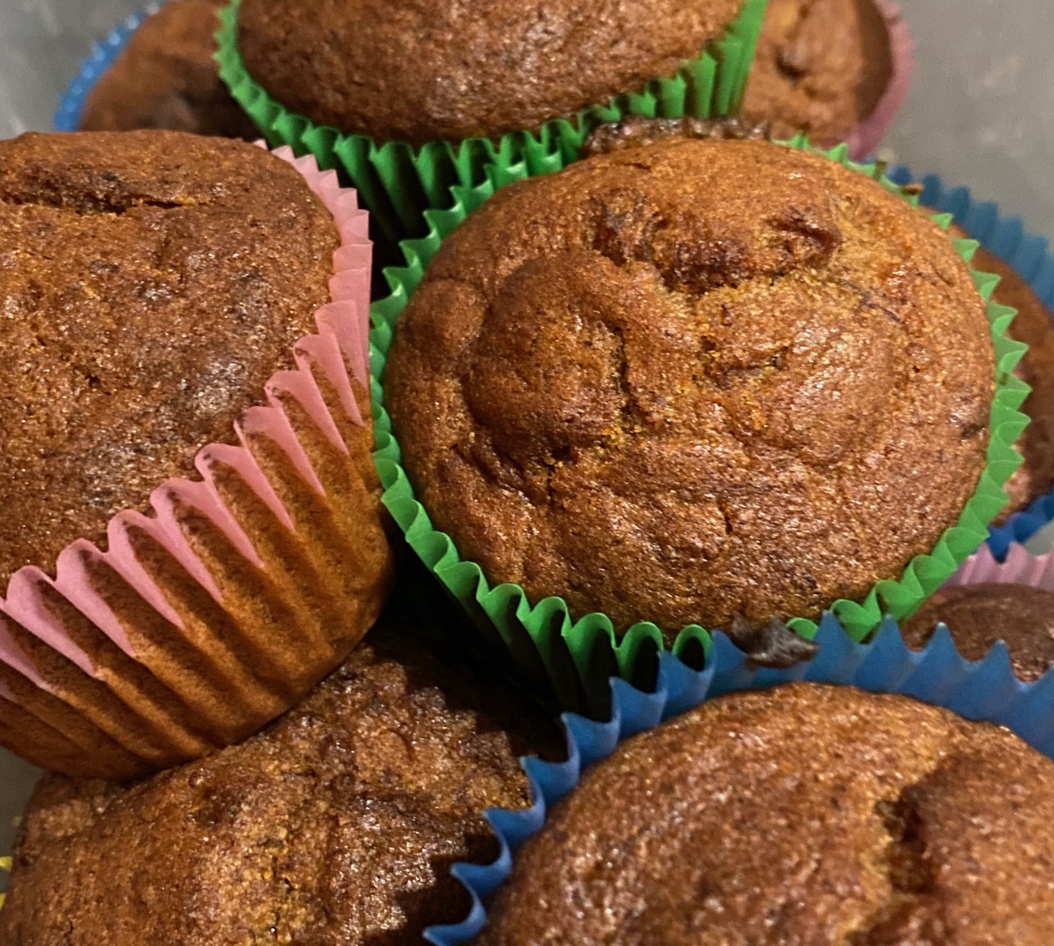 Sourdough banana muffins