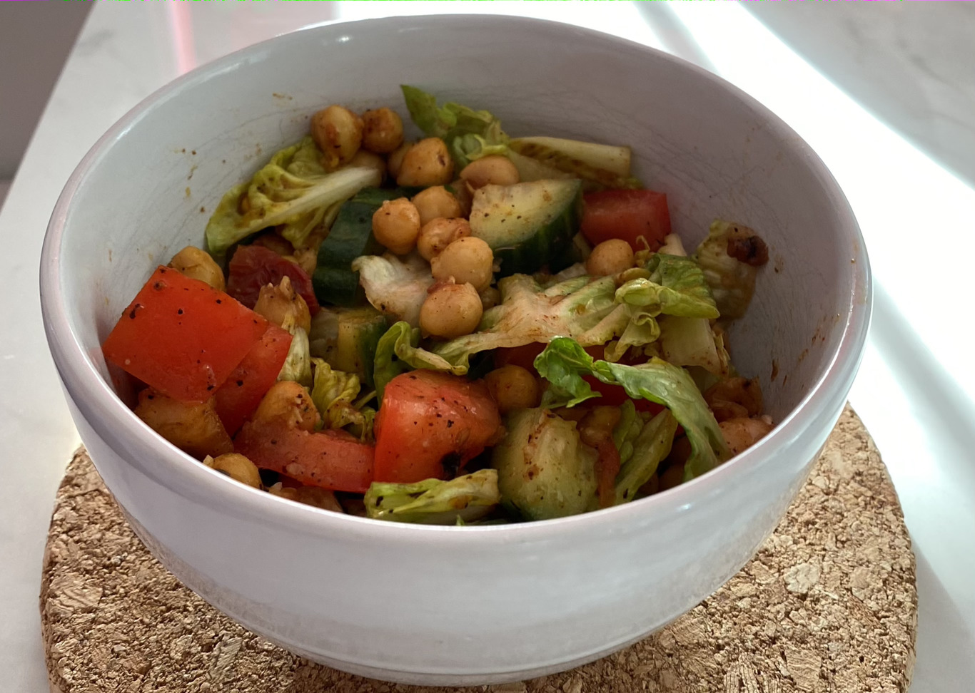 Spiced chickpea salad