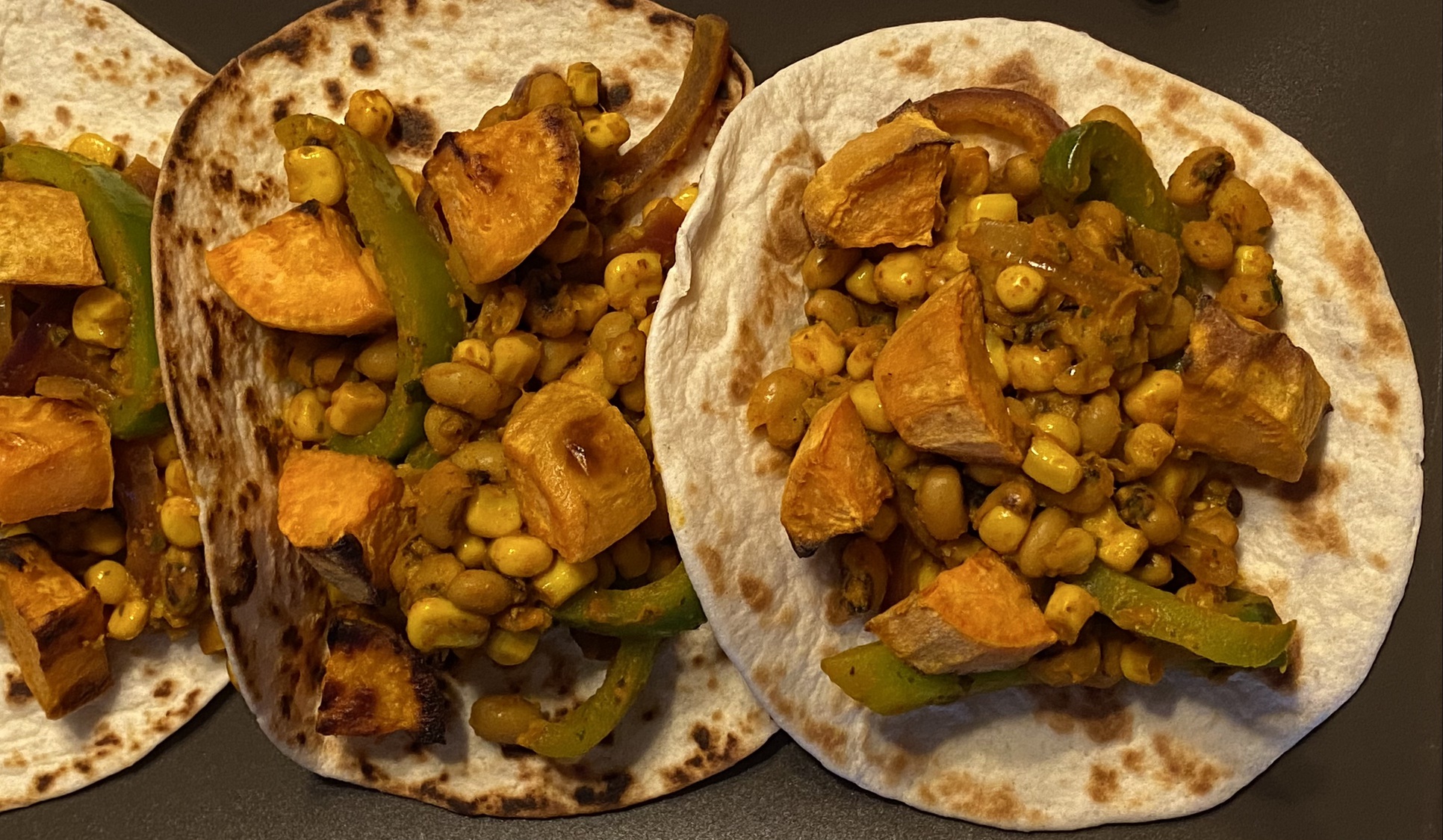 Sweet potato and black bean tacos