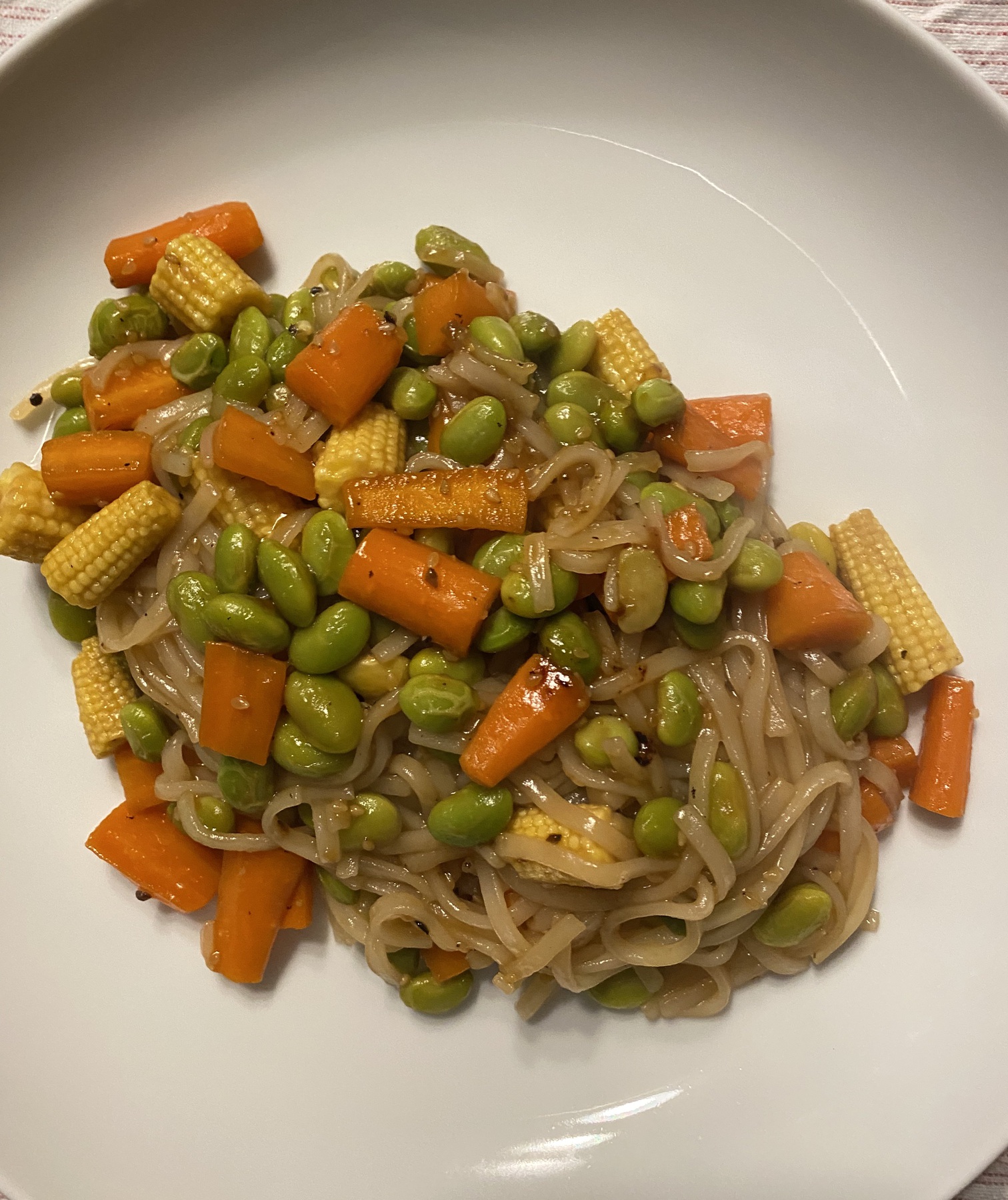 Veggie teriyaki noodle stir fry